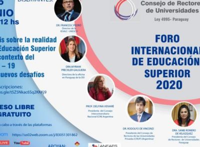 I FORO INTERNACIONAL DE EDUCACIÓN SUPERIOR 2020 DEL CONSEJO DE RECTORES DE PARAGUAY