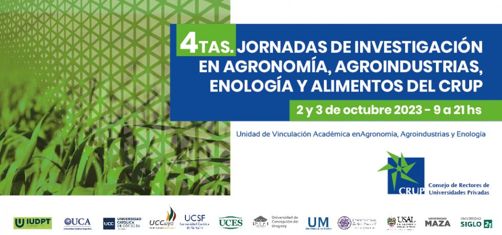 4tas. Jornadas de Investigación UVA Agronomía, Agroindustrias, Enología y Alimentos 